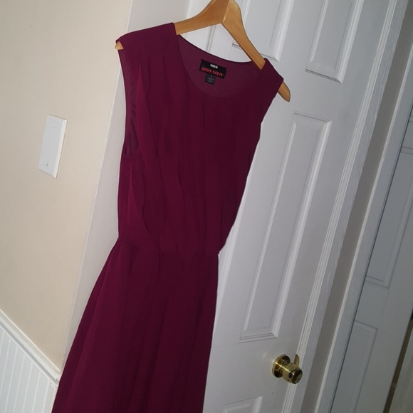 M60 Dresses & Skirts - Asymmetrical Burgundy dress.